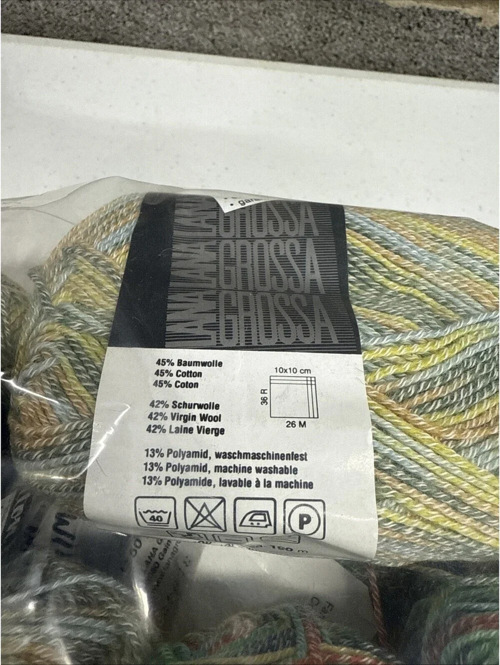 Lana Grossa Meilenweit Cotton Fun Mixed Color 6 Skein Lot